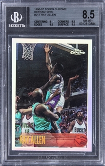 1996-97 Topps Chrome Refractors #217 Ray Allen Rookie Card - BGS NM-MT+ 8.5